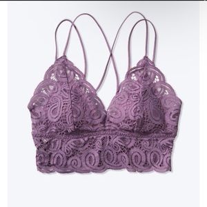 PINK - Medium -  Series Crochet - Lace Bralette - Dreamy Lilac - New